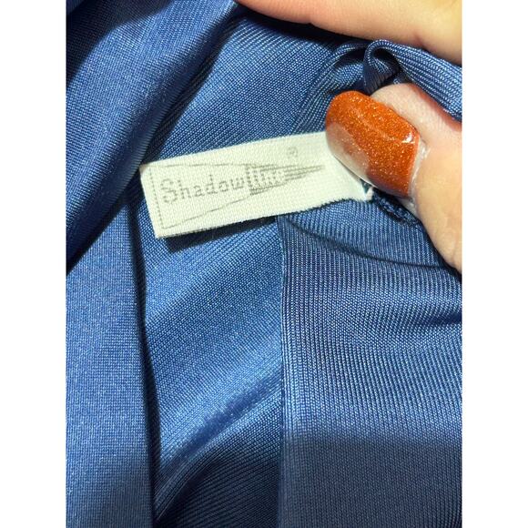 Vintage Shadowline 2pc set Pajamas Blue with rose accents Women's size 34 - Picture 6 of 7